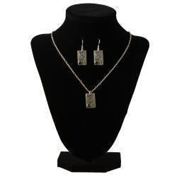Ace of Clubs Necklace and Earring Set
