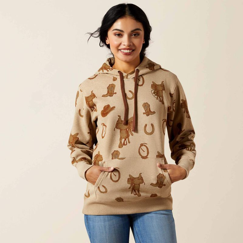 The Golden Cowgirl Print Hoodie By Ariat
