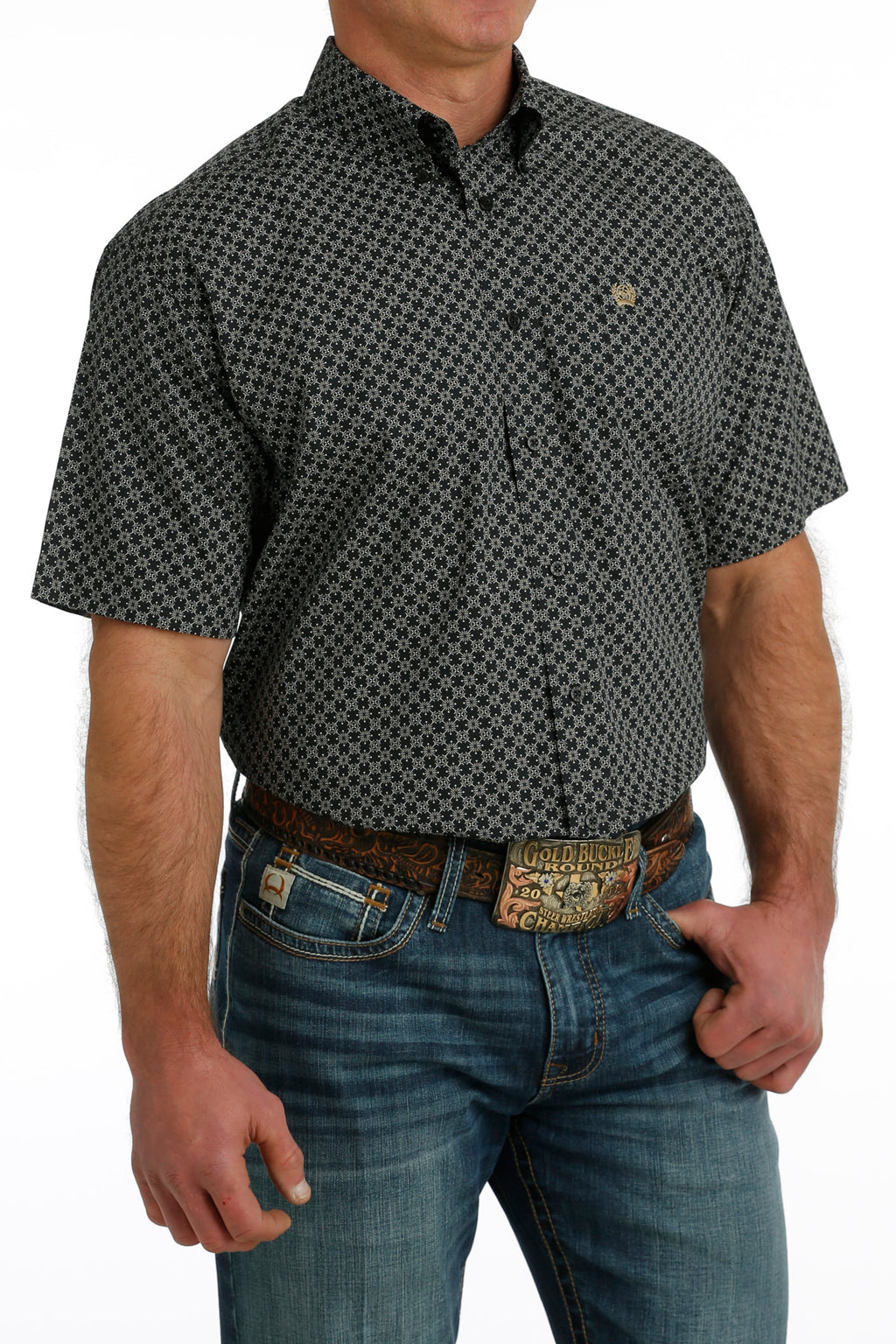 The Blackjack Short Sleeve Button Up Shirt by Cinch