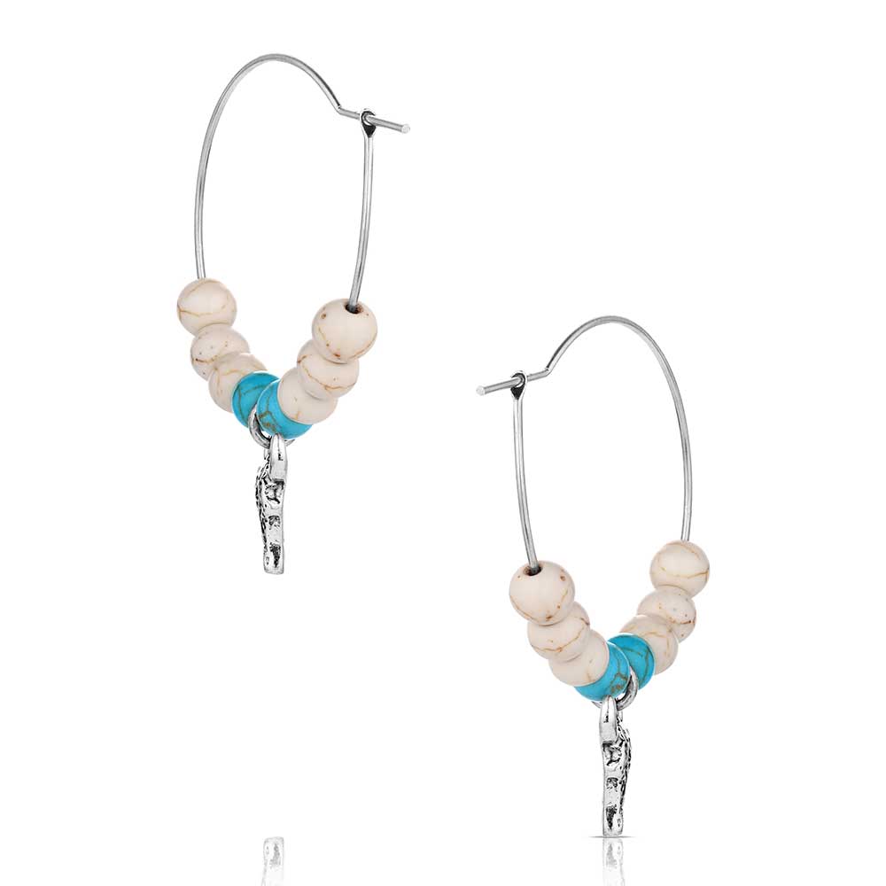 The Ivory Skies Beaded Attitude Earrings by Montana Silversmiths