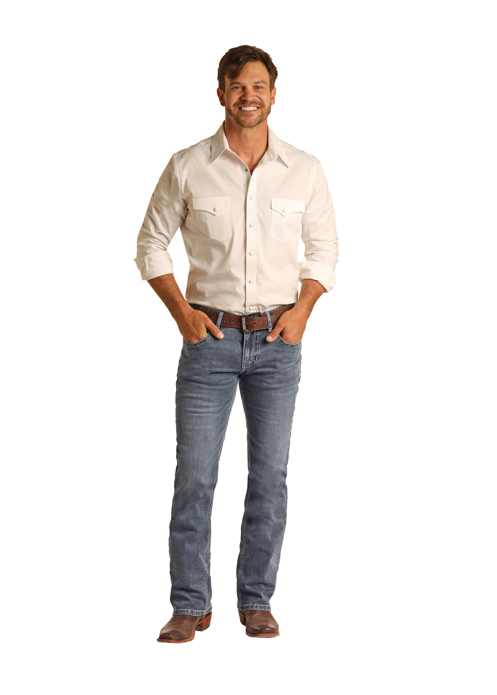 The Waylon Men's Pistol Regular Straight fit Jeans by Rock & Roll Denim