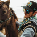 Rhino Sunglasses in Blue by American Bonfire