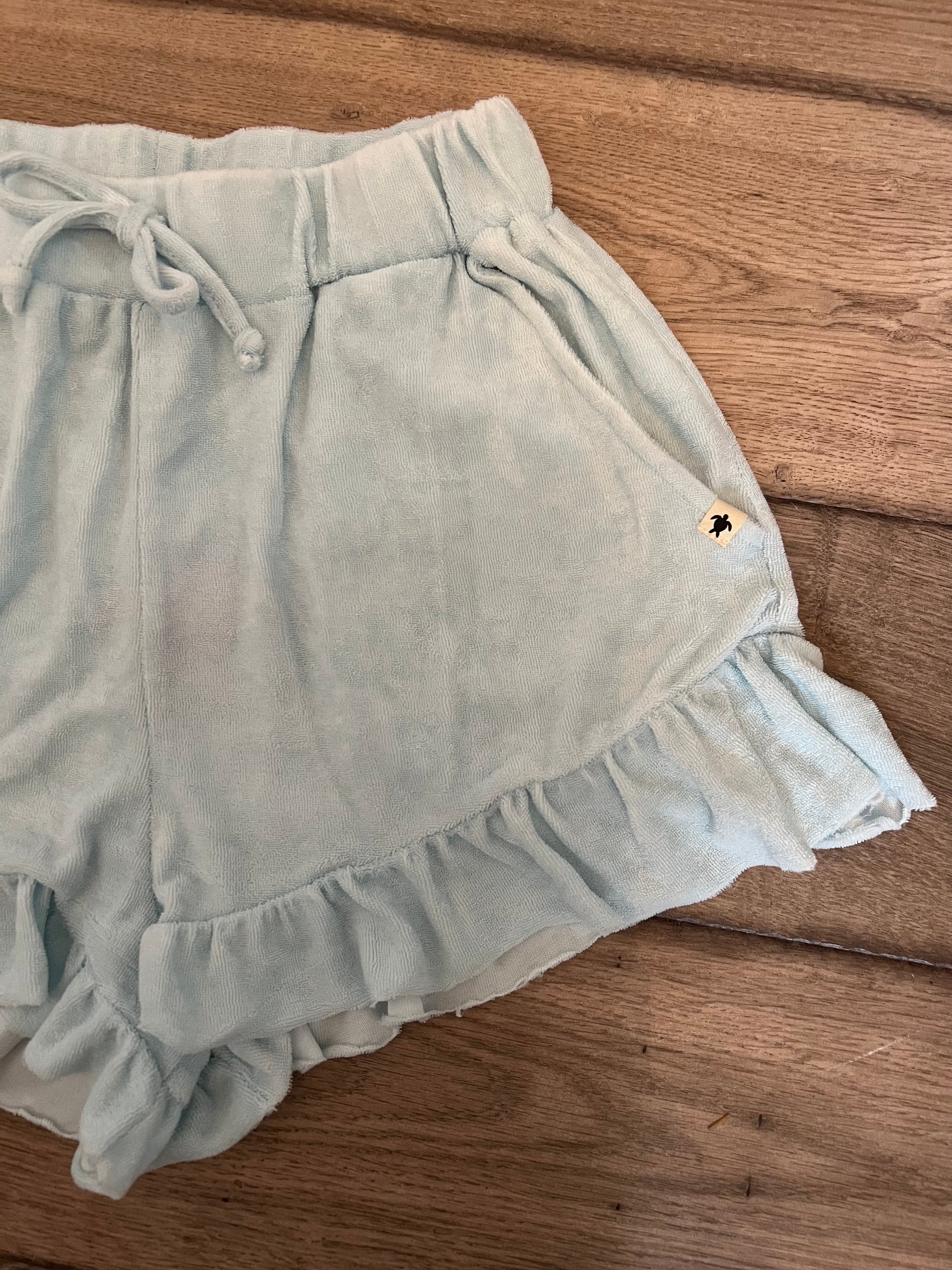 The Daisy Duke Ruffle Shorts - Baby Blue