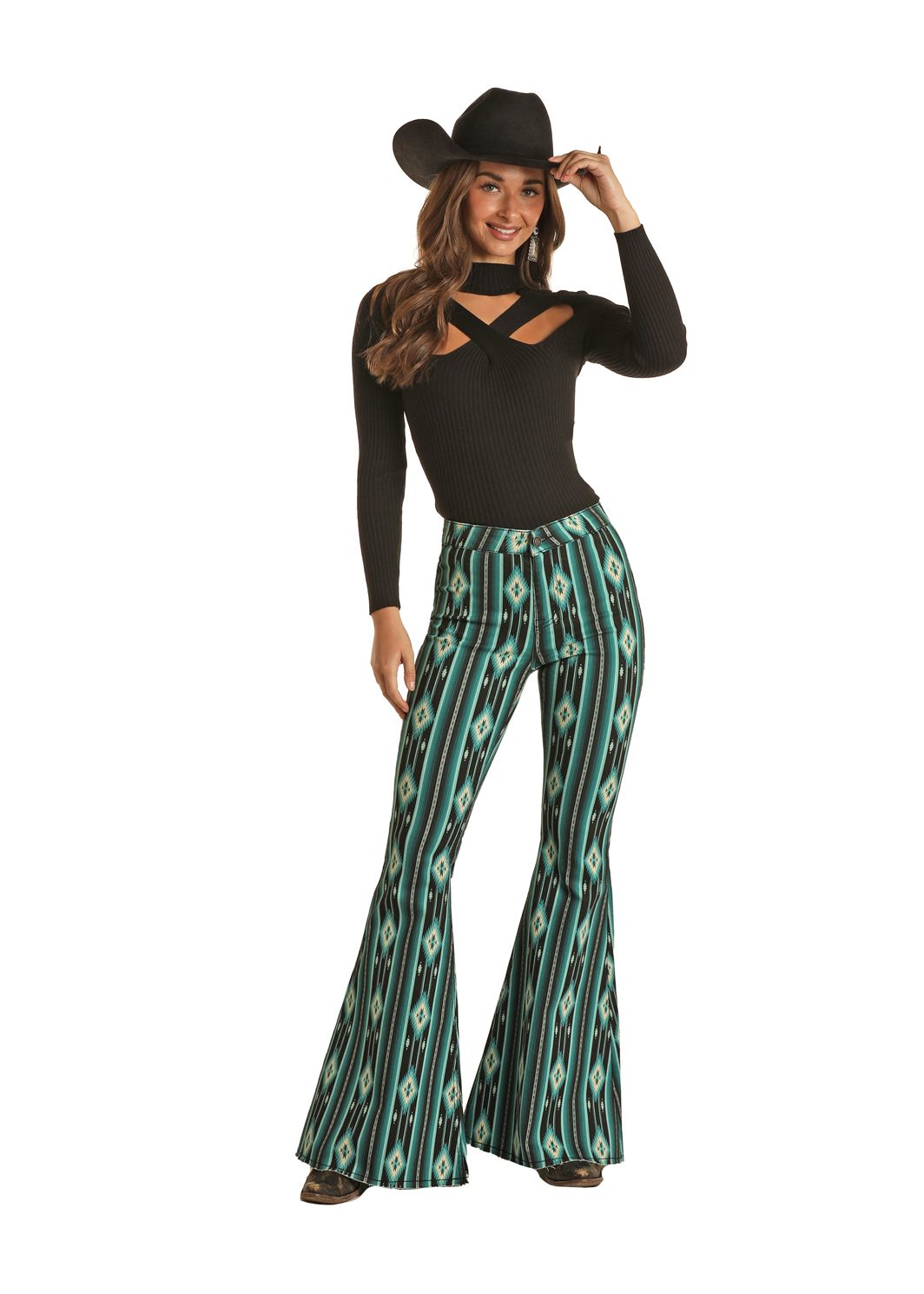 The Lainey Aztec Flare by Rock & Roll Denim