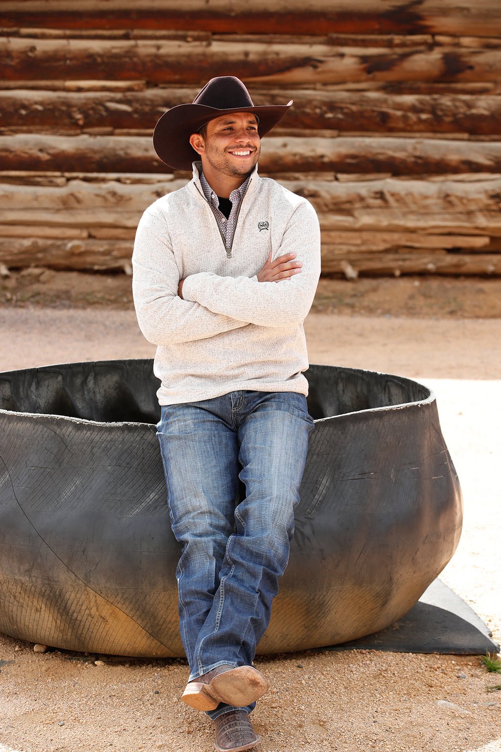 The Hudson Men's Quarter Zip Sweater by Cinch