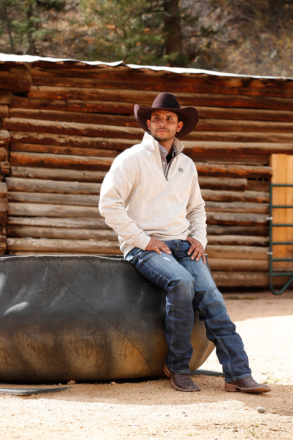 The Hudson Men's Quarter Zip Sweater by Cinch