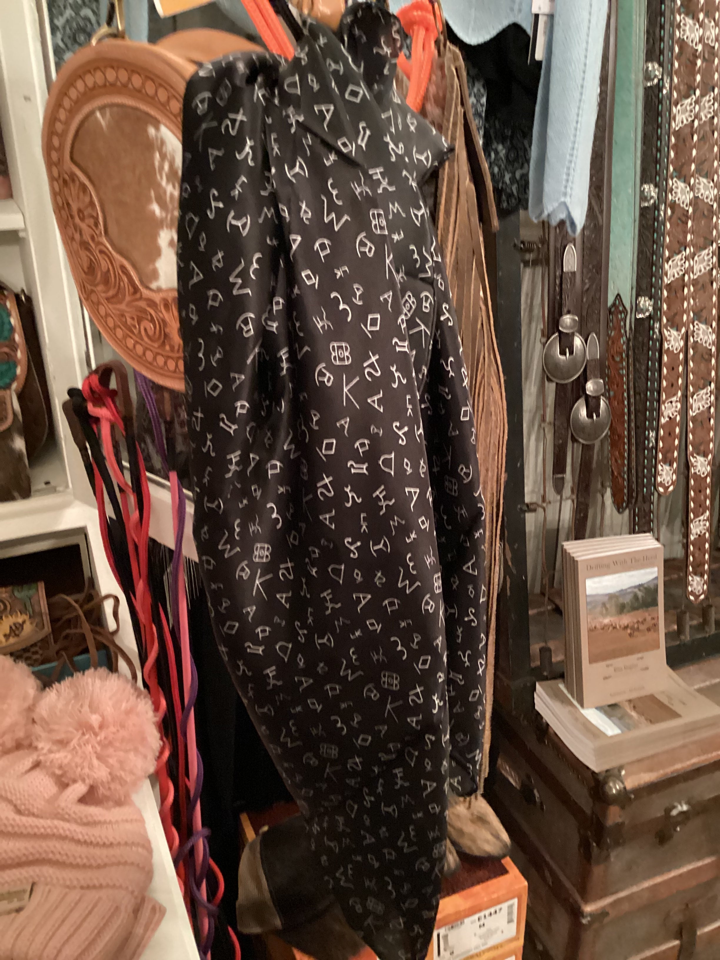 Ranchy Black Brands 100% Silk Wild Rag