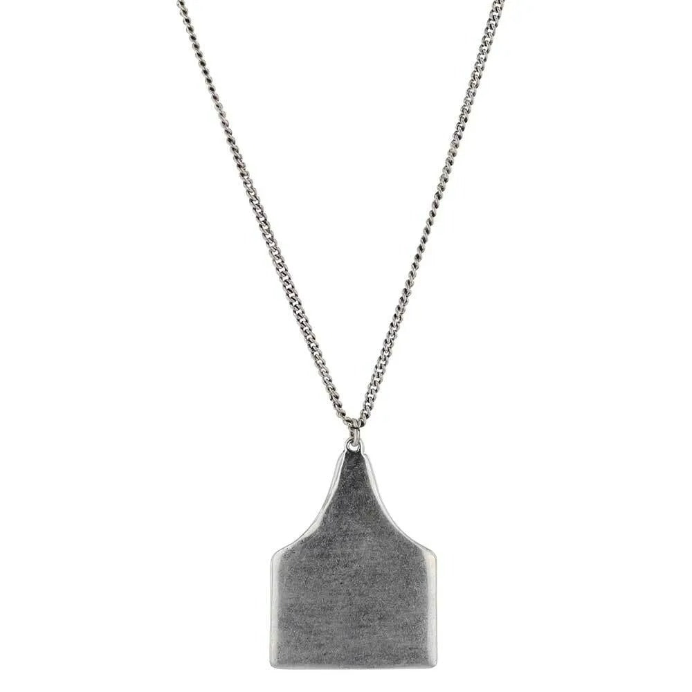 On the Ranch Cow Tag Attitude Necklace by Montana Silversmiths