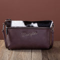 The Betty Joe Crossbody with Cowhide Purse by Wrangler - Coffee