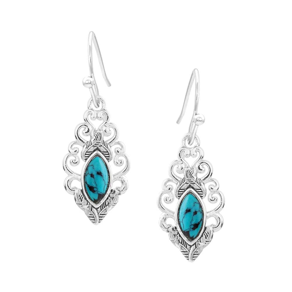 The Austin Filigree Turquoise Earrings by Montana Silversmiths