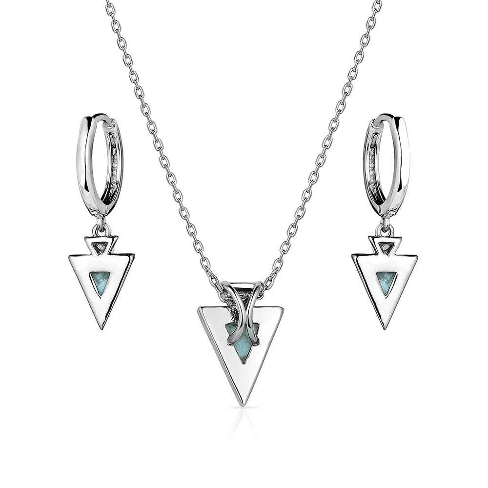 The Pointed Path Turquoise Jewelry Set by Montana Silversmiths