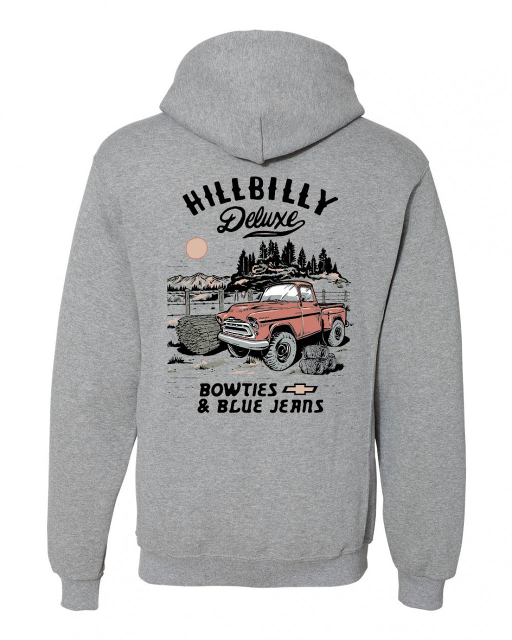 The Original Hillbilly Deluxe Hoodie - Chevy in Grey