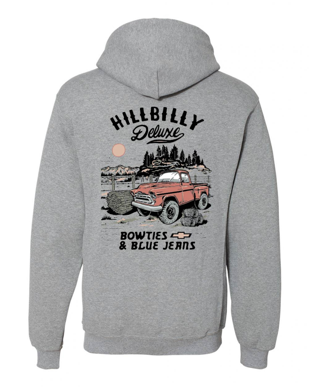 The Original Hillbilly Deluxe Hoodie - Chevy in Grey