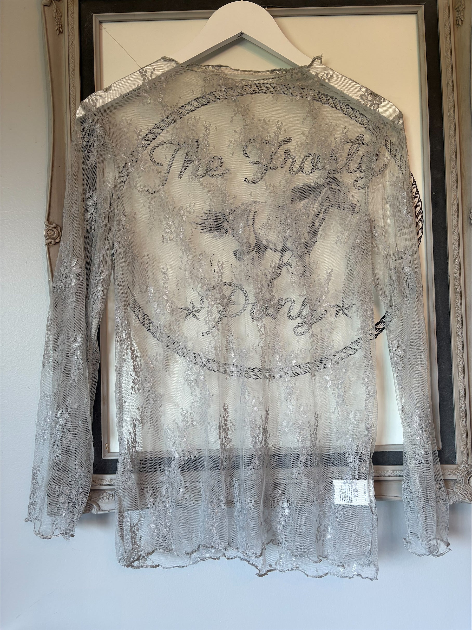 The Tinsel Town Lace Mesh Shirt by Lucky & Blessed