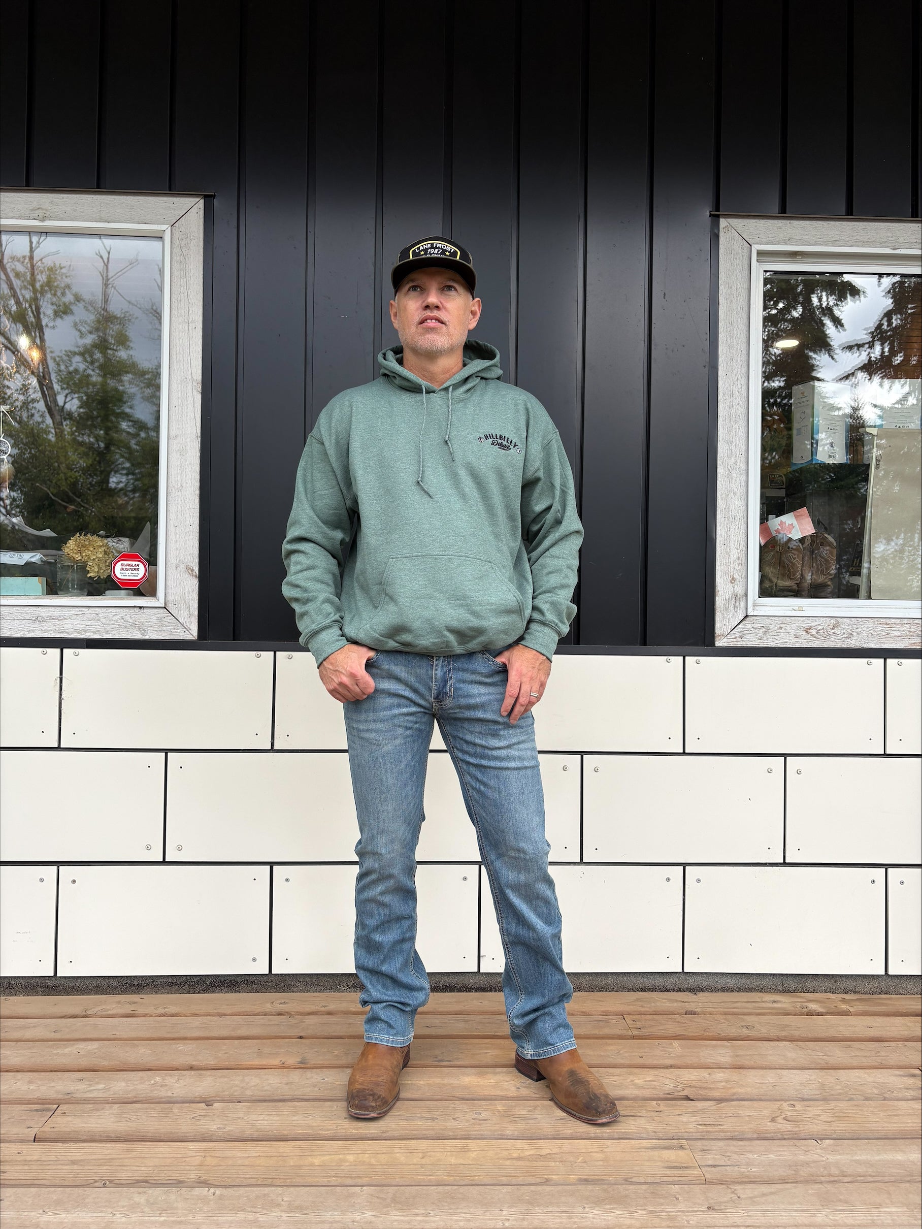 The Original Hillbilly Deluxe Hoodie Next Gen - Chevy in Forest Green