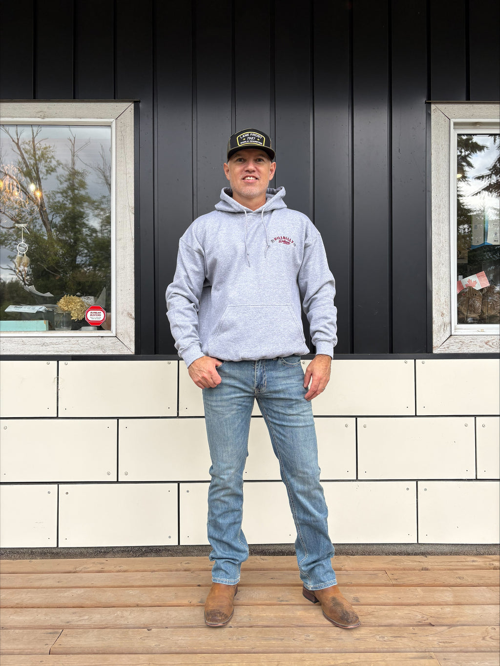 The Original Hillbilly Deluxe Hoodie - Next Gen in Ford/Grey