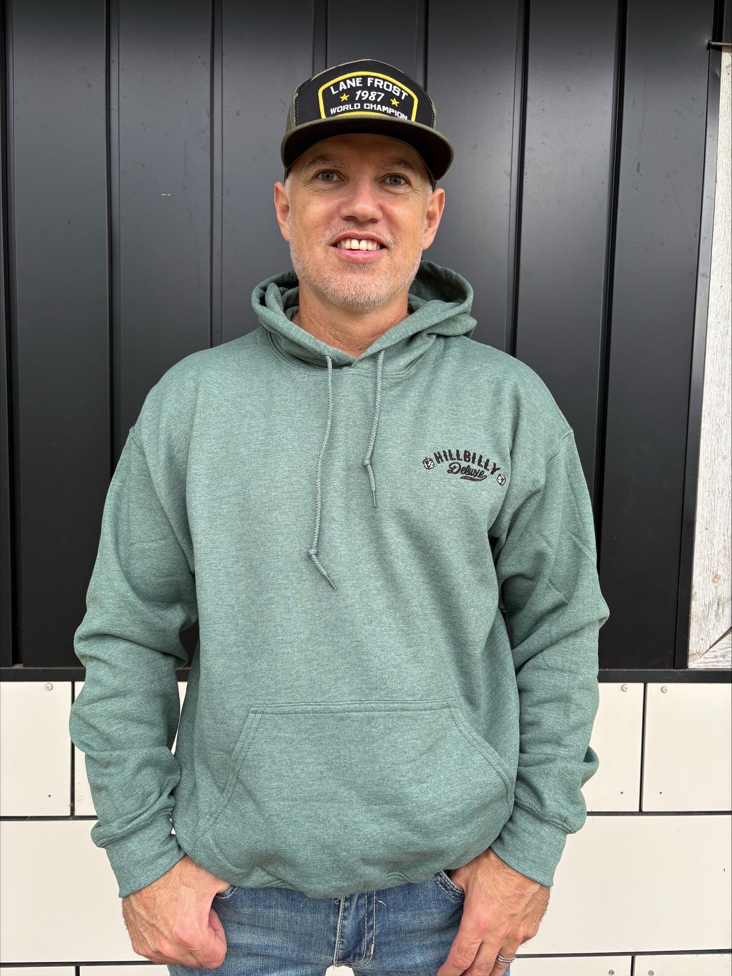 The Original Hillbilly Deluxe Hoodie Next Gen - Chevy in Forest Green